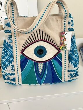 America and Beyond Tote Bag in Blues